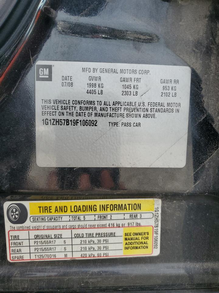 1G1ZH57B19F106092 2009 Chevrolet Malibu 1Lt