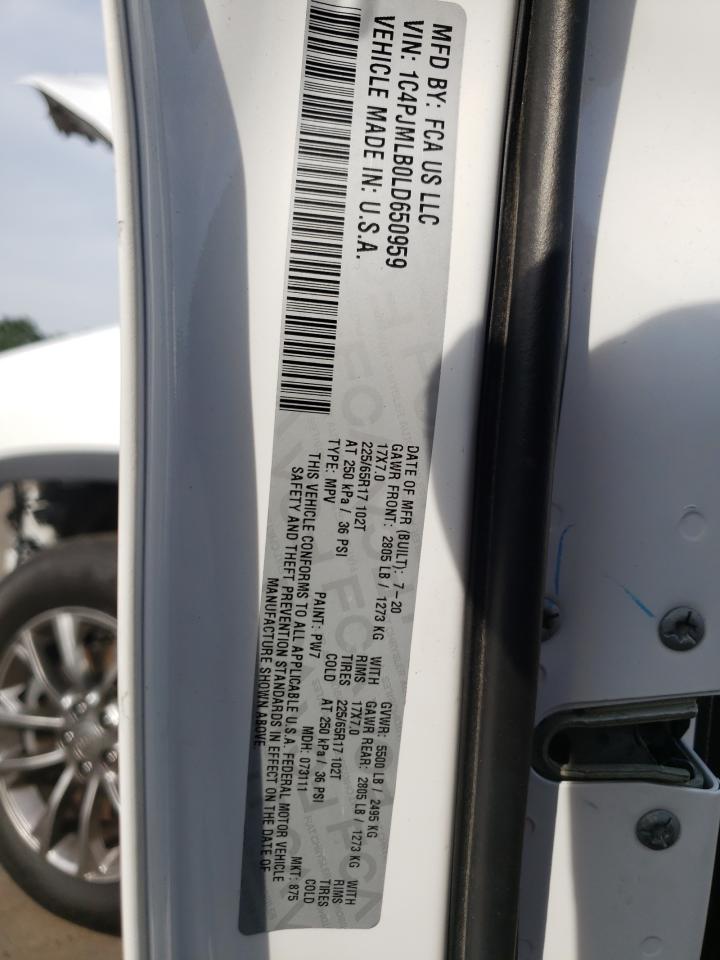 1C4PJMLB0LD650959 2020 Jeep Cherokee Latitude Plus