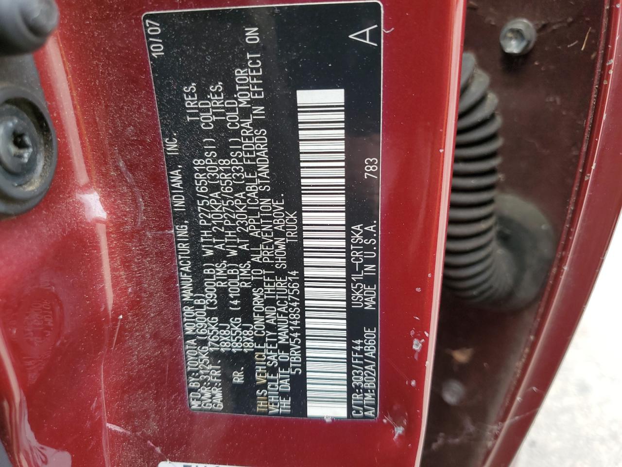 5TBRV54148S475614 2008 Toyota Tundra Double Cab