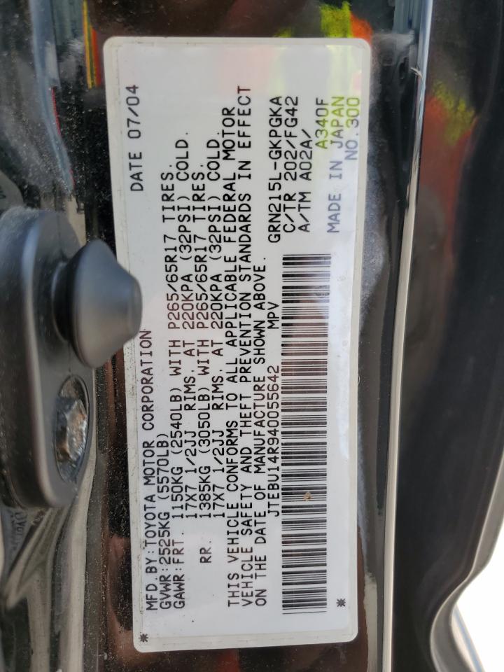 JTEBU14R940055642 2004 Toyota 4Runner Sr5