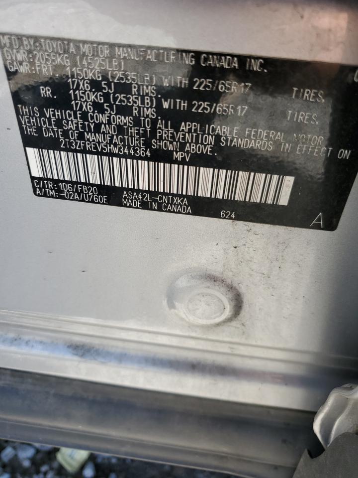 2T3ZFREV5HW344364 2017 Toyota Rav4 Le