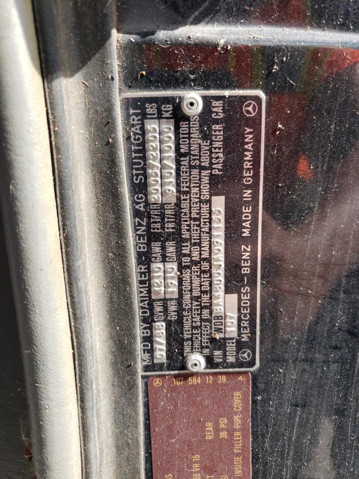 WDBBA48D0JA091155 1988 Mercedes-Benz 560 Sl