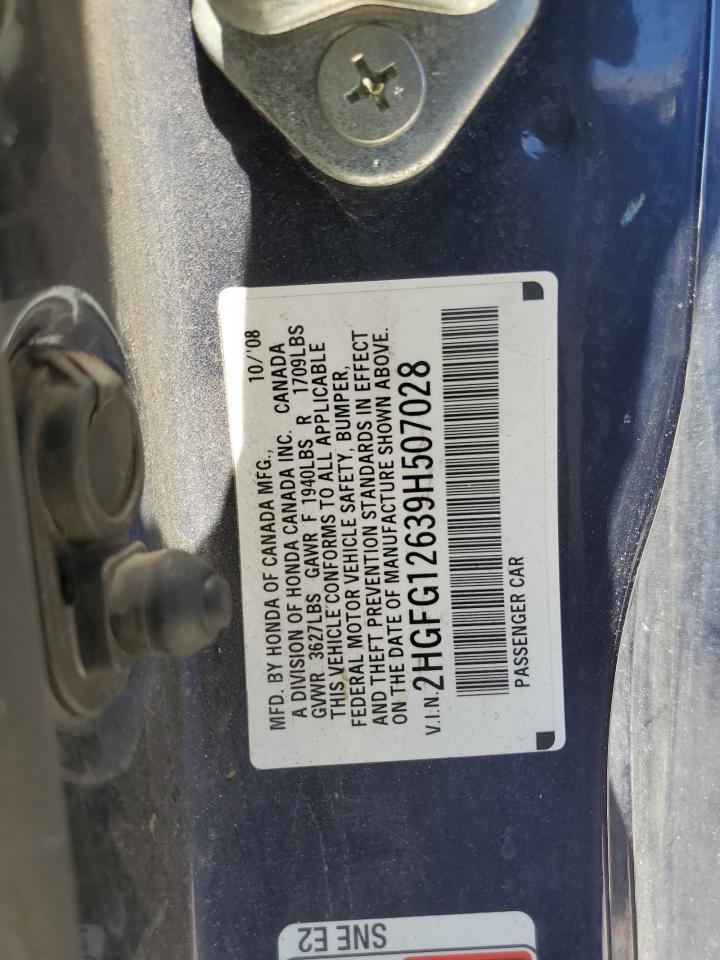 2HGFG12639H507028 2009 Honda Civic Lx