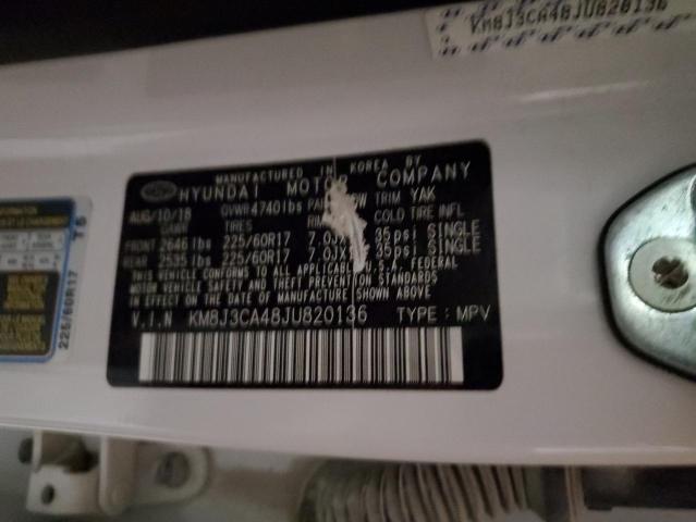 2018 Hyundai Tucson Sel VIN: KM8J3CA48JU820136 Lot: 60789594