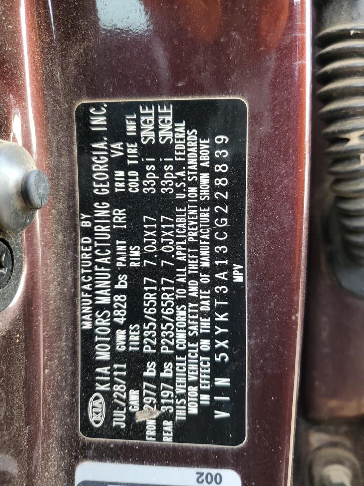 5XYKT3A13CG228839 2012 Kia Sorento Base