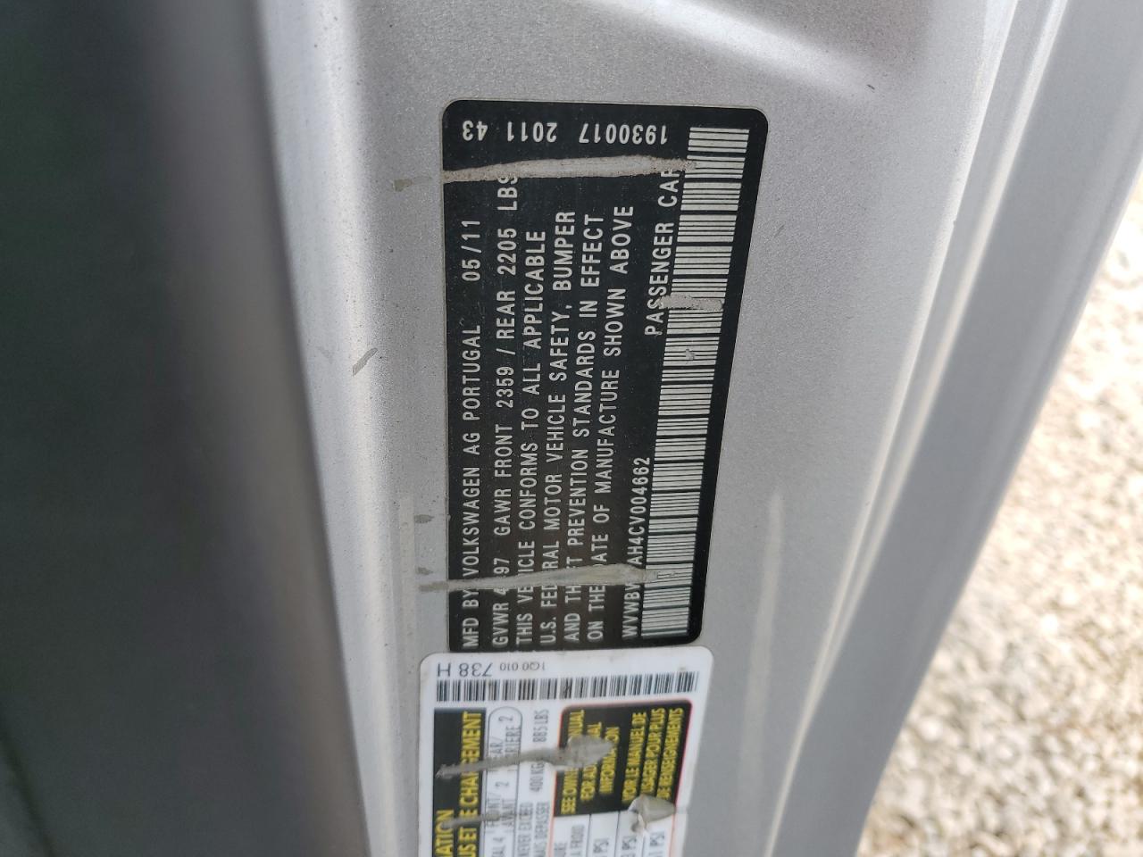 WVWBW7AH4CV004662 2012 Volkswagen Eos Komfort