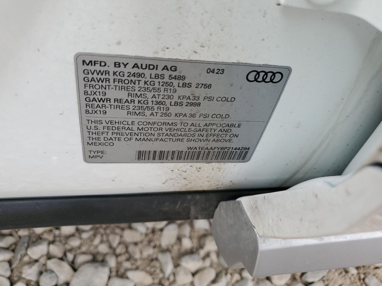 WA1EAAFY6P2144294 2023 Audi Q5 Premium Plus 45