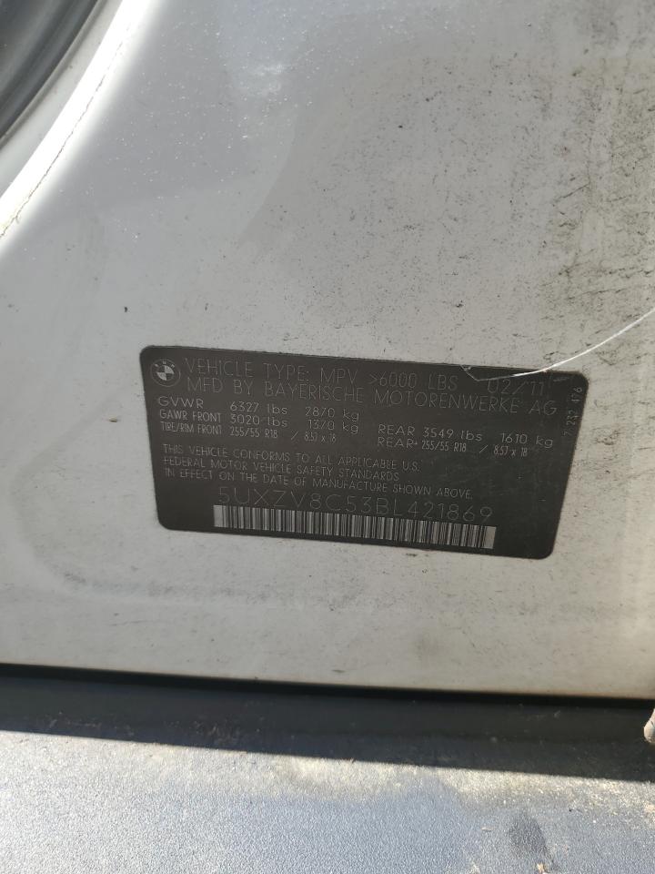 5UXZV8C53BL421869 2011 BMW X5 xDrive50I