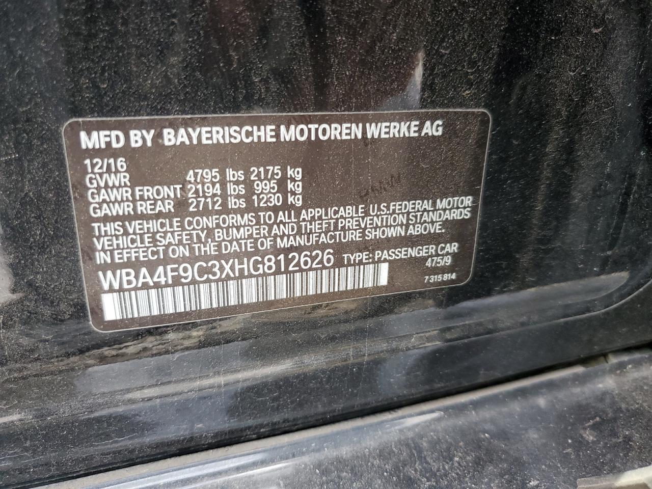 WBA4F9C3XHG812626 2017 BMW 430Xi Gran Coupe