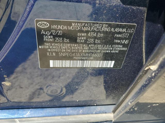 2021 Hyundai Sonata Se VIN: 5NPEG4JAXMH066001 Lot: 59413314