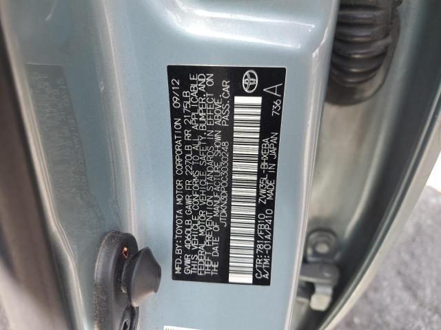 2012 Toyota Prius Plug-In VIN: JTDKN3DP0C3030248 Lot: 57763024