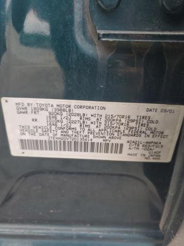 2002 Toyota Rav4 VIN: JTEHH20V720135414 Lot: 58025954