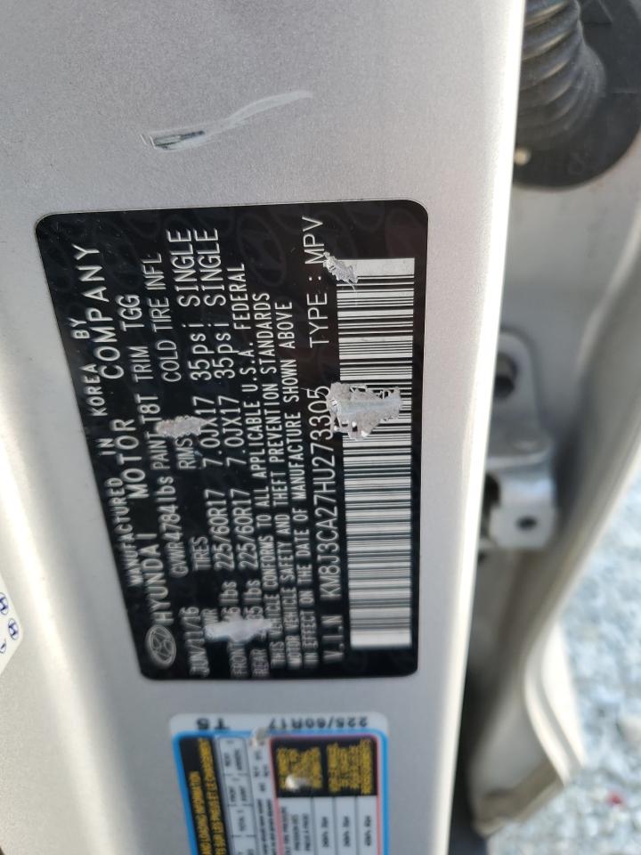 KM8J3CA27HU273305 2017 Hyundai Tucson Limited