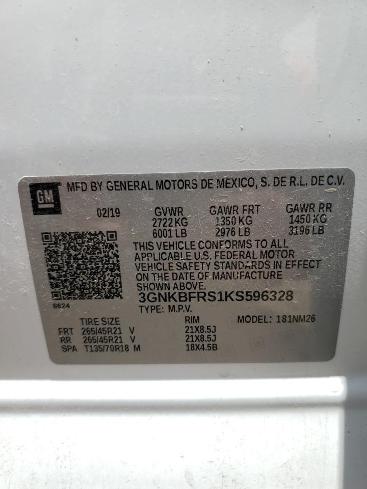 3GNKBFRS1KS596328 2019 Chevrolet Blazer Premier