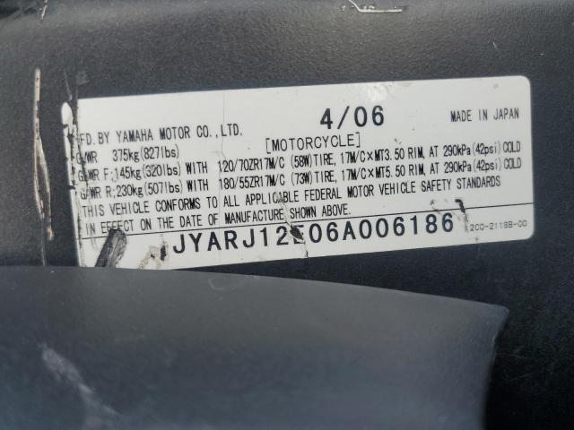 2006 YAMAHA YZFR6 L #3308423376