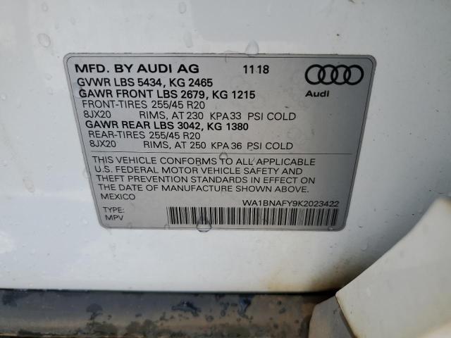 VIN WA1BNAFY9K2023422 2019 Audi Q5, Premium Plus no.14