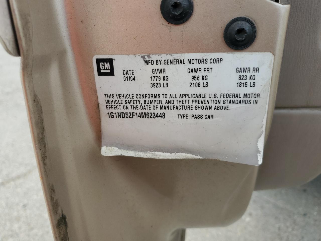 1G1ND52F14M623448 2004 Chevrolet Classic