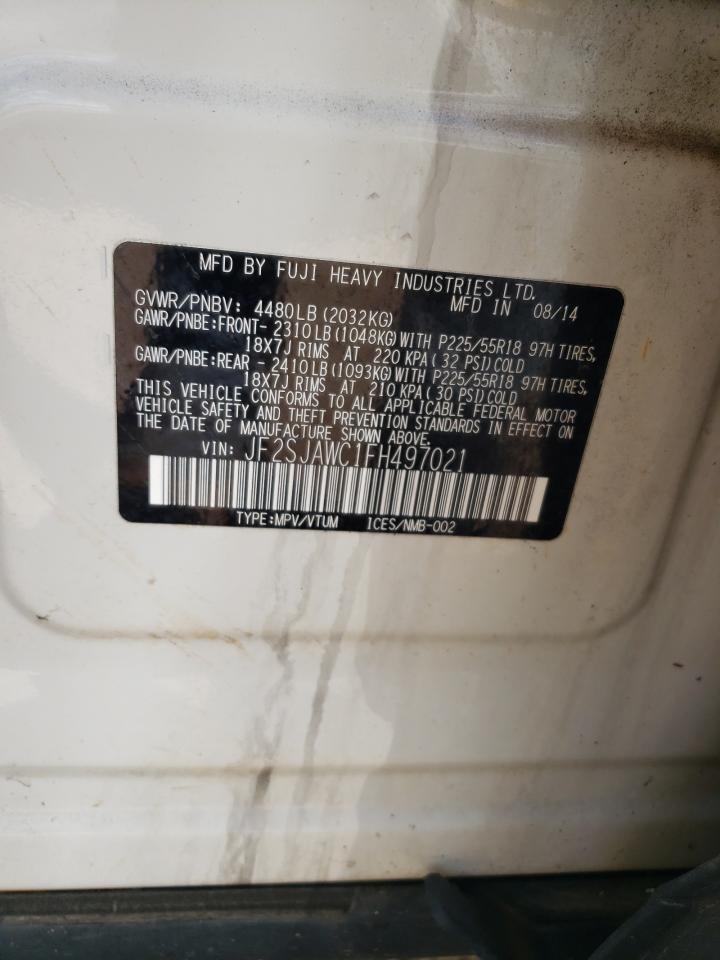 JF2SJAWC1FH497021 2015 Subaru Forester 2.5I Touring