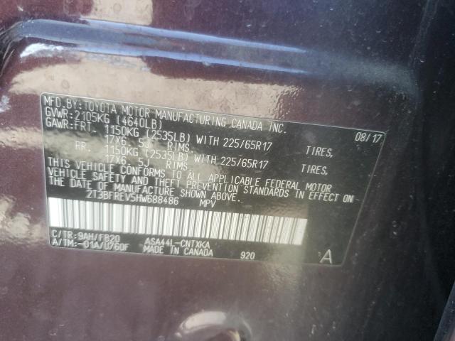 2017 Toyota Rav4 Le VIN: 2T3BFREV5HW688486 Lot: 57774974