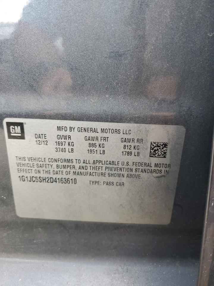 1G1JC5SH2D4163610 2013 Chevrolet Sonic Lt