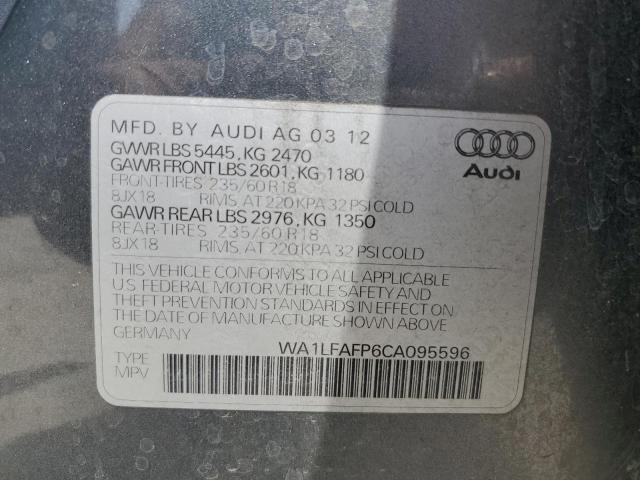 2012 Audi Q5 Premium Plus VIN: WA1LFAFP6CA095596 Lot: 57267104