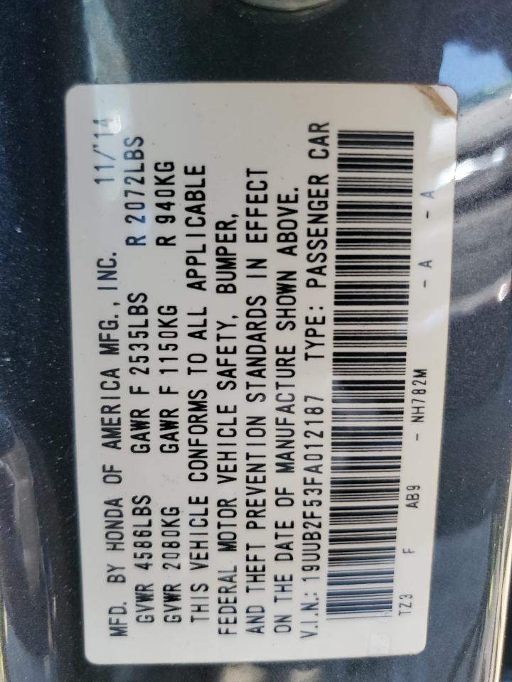 19UUB2F53FA012187 2015 Acura Tlx Tech