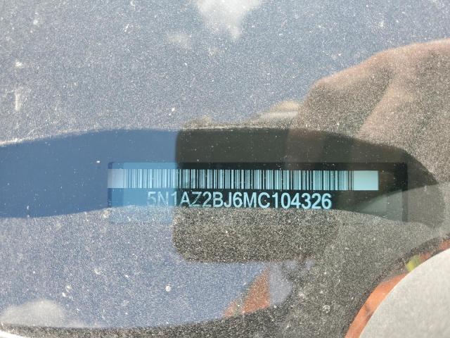 2021 Nissan Murano Sv VIN: 5N1AZ2BJ6MC104326 Lot: 59457834