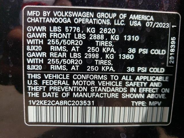 2024 Volkswagen Atlas Cross Sport Se VIN: 1V2KE2CA8RC203531 Lot: 60831494