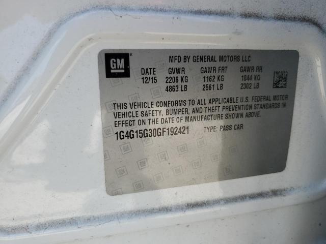 2016 BUICK LACROSSE 1 1G4G15G30GF192421