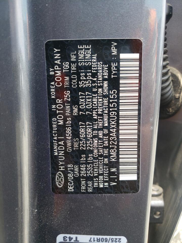 KM8J23A4XKU915155 2019 Hyundai Tucson Se