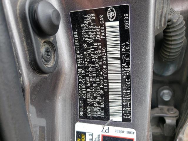 VIN 4T1BF1FK6HU394240 2017 Toyota Camry, LE no.13