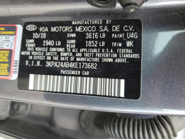 2019 Kia Rio S VIN: 3KPA24AB4KE173682 Lot: 59904144