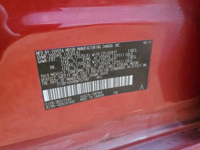 2011 Toyota Rav4 VIN: 2T3BF4DV8BW157987 Lot: 59470134