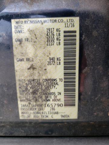 2017 NISSAN ALTIMA 2.5 - 1N4AL3APXHC165790