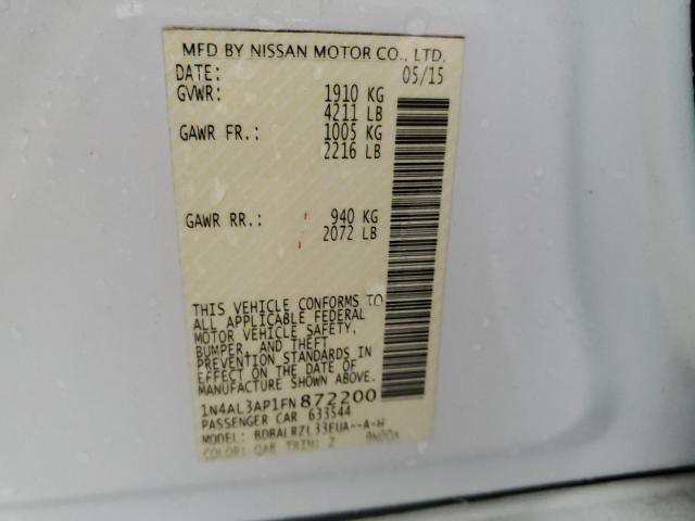 2015 NISSAN ALTIMA 2.5 - 1N4AL3AP1FN872200