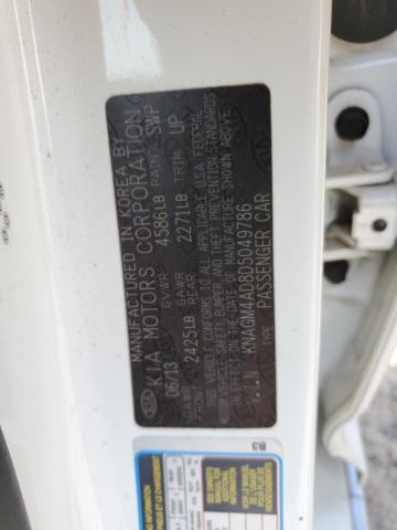 2013 Kia Optima Hybrid VIN: KNAGM4AD8D5049786 Lot: 58621434