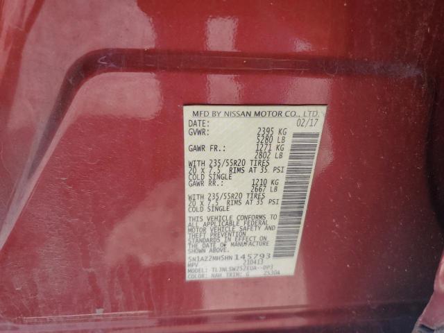 2017 Nissan Murano S VIN: 5N1AZ2MH5HN145793 Lot: 58289584