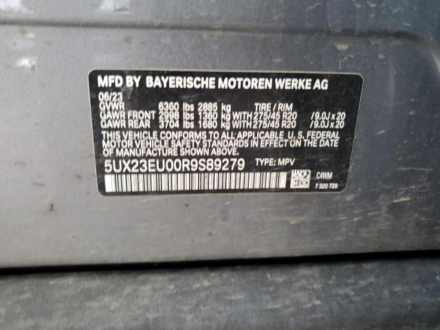 2024 BMW X5 xDrive40I VIN: 5UX23EU00R9S89279 Lot: 59511044
