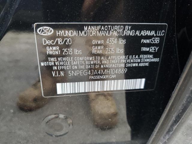 2021 Hyundai Sonata Se VIN: 5NPEG4JA4MH104869 Lot: 58063334