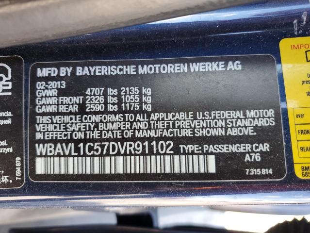 2013 BMW X1 xDrive28I VIN: WBAVL1C57DVR91102 Lot: 60465164