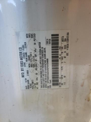 2010 Ford Ranger VIN: 1FTKR1ADXAPA10498 Lot: 59077514