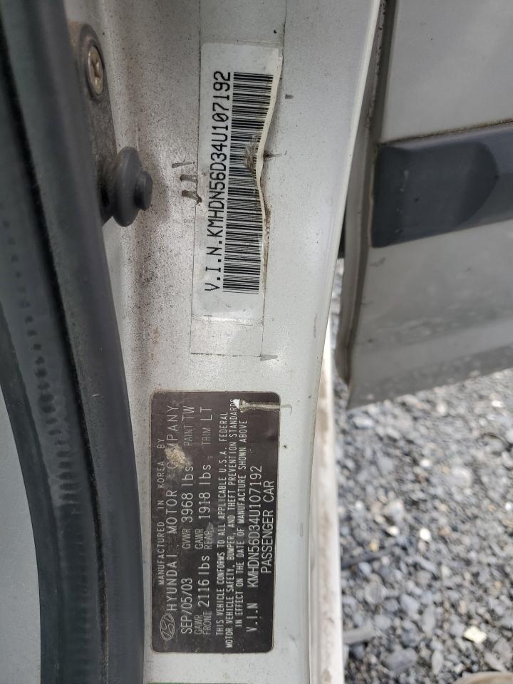 KMHDN56D34U107192 2004 Hyundai Elantra Gls