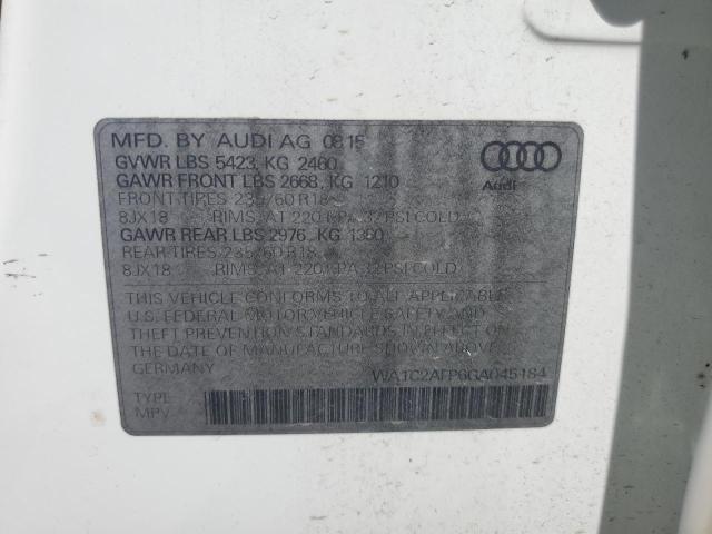 2016 Audi Q5 Premium VIN: WA1C2AFP6GA045184 Lot: 57788654