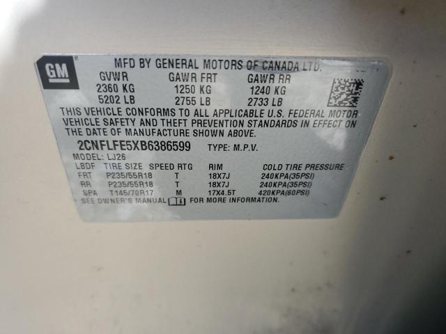 2011 Chevrolet Equinox Ltz VIN: 2CNFLFE5XB6386599 Lot: 59658834