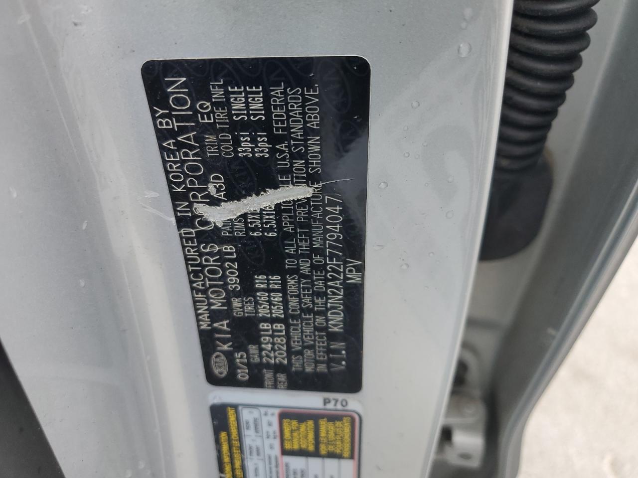 KNDJN2A22F7794047 2015 Kia Soul