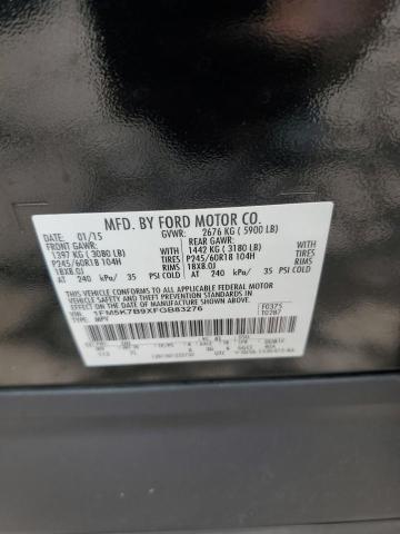 2015 Ford Explorer VIN: 1FM5K7B9XFGB83276 Lot: 57360234