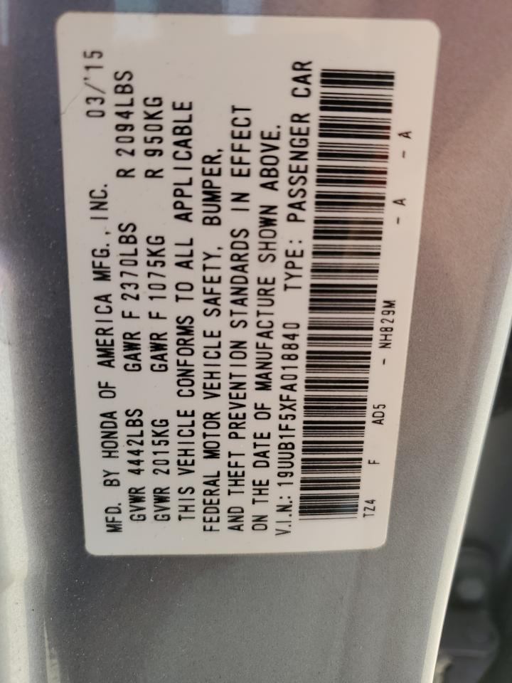 19UUB1F5XFA018840 2015 Acura Tlx Tech