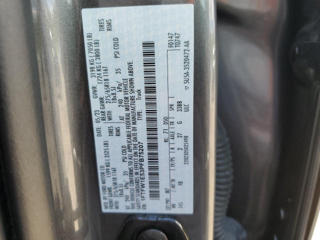 2023 FORD F150 SUPER - 1FTFW1E53PFB75207