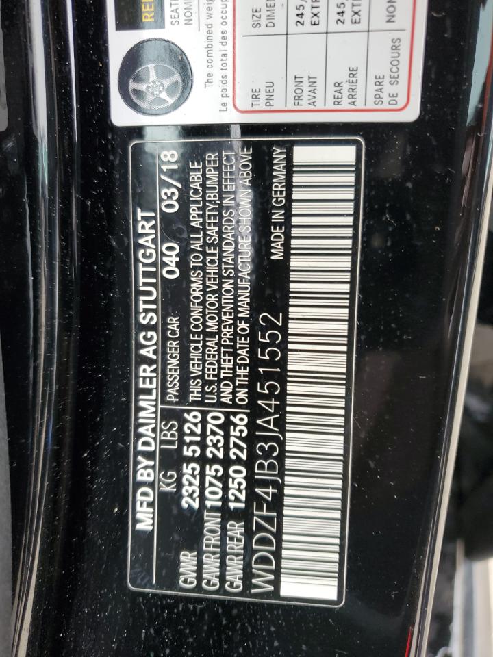 WDDZF4JB3JA451552 2018 Mercedes-Benz E 300