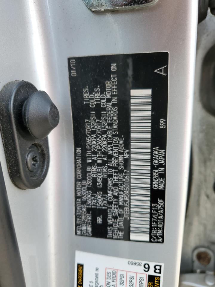 JTEBU5JR2A5010617 2010 Toyota 4Runner Sr5